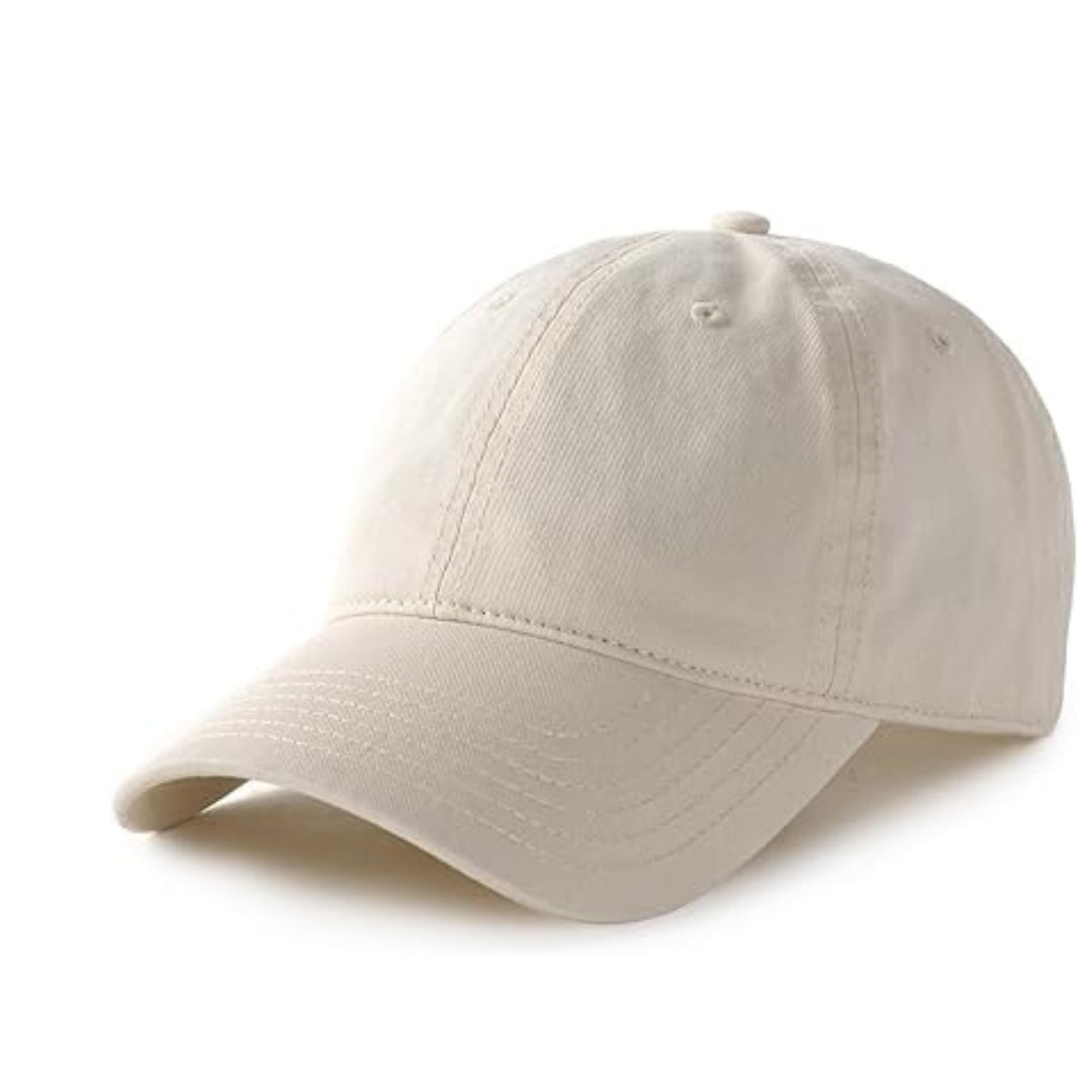 Washed Cotton Baseball Cap Unisex Vintage Soft Lightweight Adjustable Durable Everyday Hat