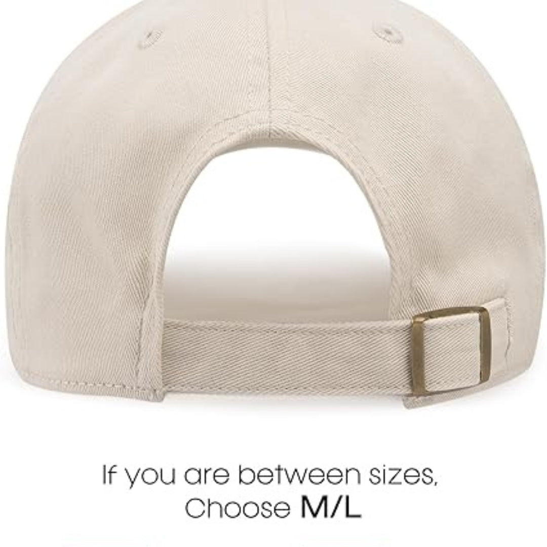 Washed Cotton Baseball Cap Unisex Vintage Soft Lightweight Adjustable Durable Everyday Hat